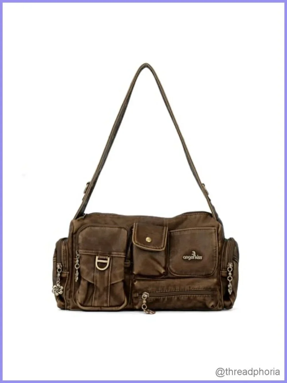 Vintage Hobo Shoulder Bag Women Small Crossbody Purse Adjustable Strap Faux